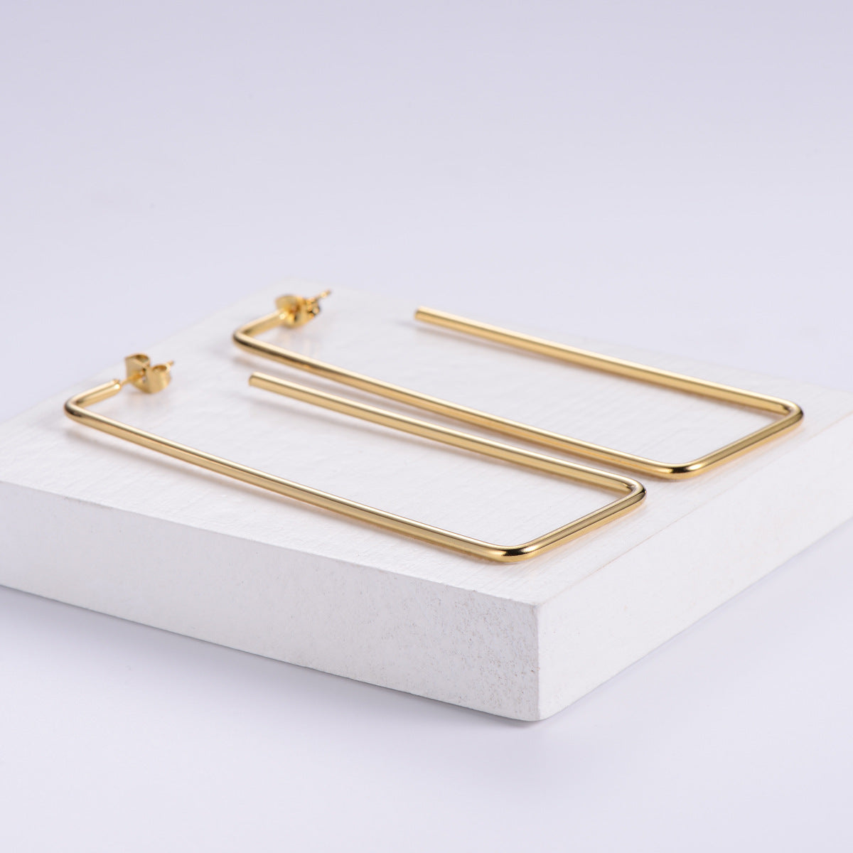 Aretes inox chapado 566
