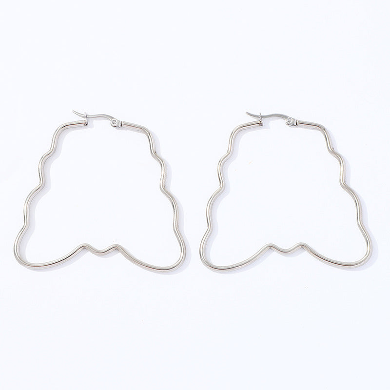 Aretes inox chapado 86