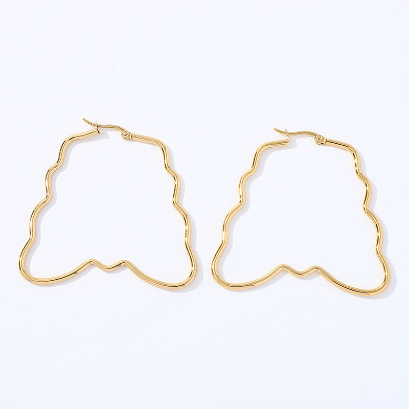 Aretes inox chapado 101