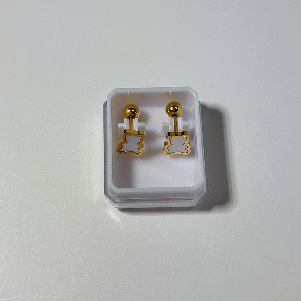 Aretes inox chapado 163