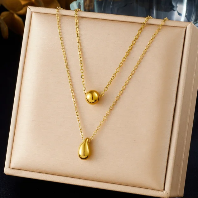 Collar inox chapado 352