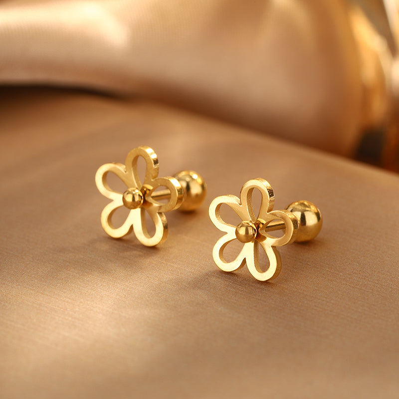 Aretes inox chapado 490