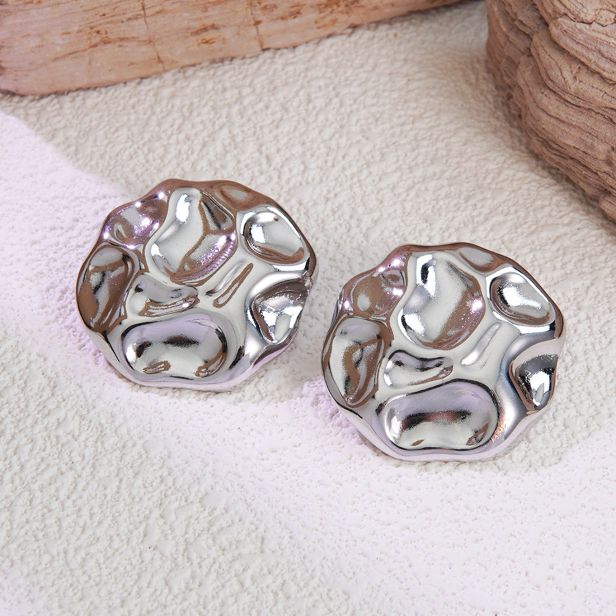 Aretes inox chapado 247