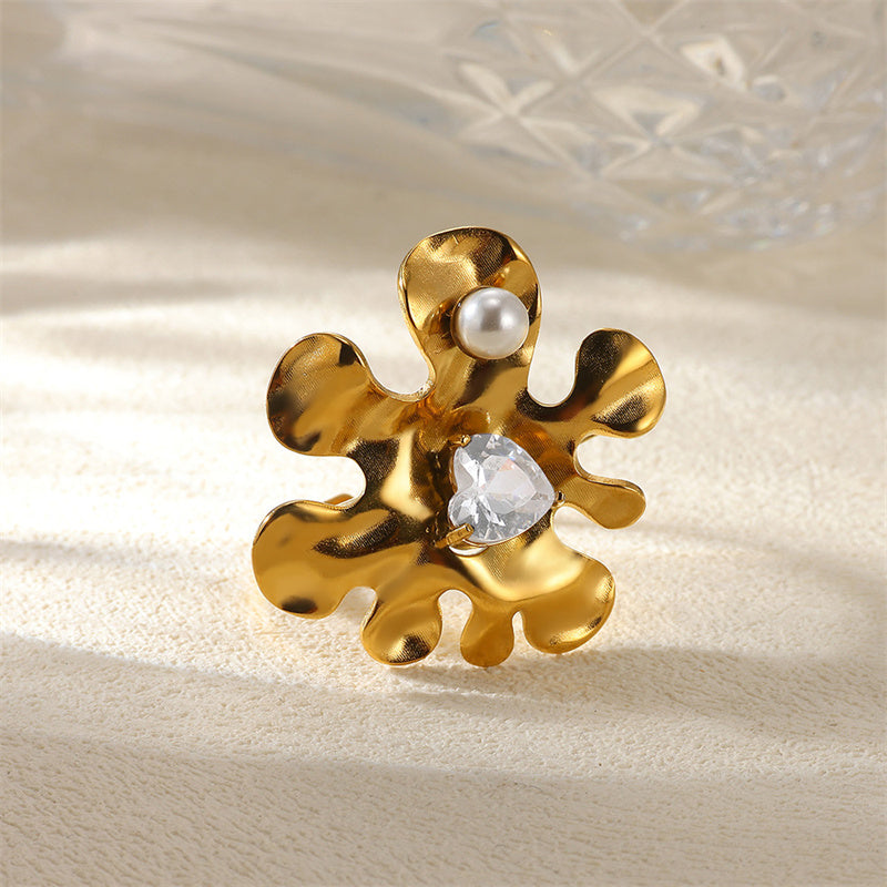 Anillo inox chapado 112