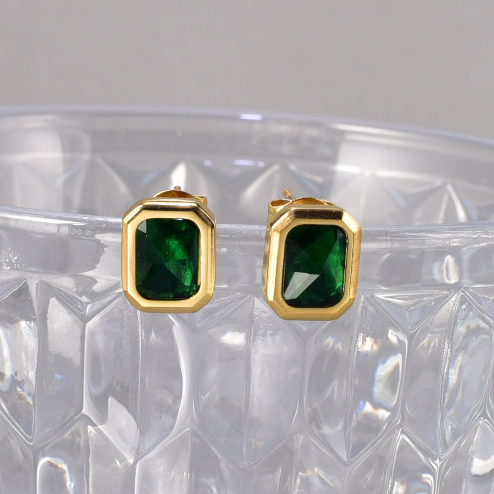 Aretes inox chapado 427