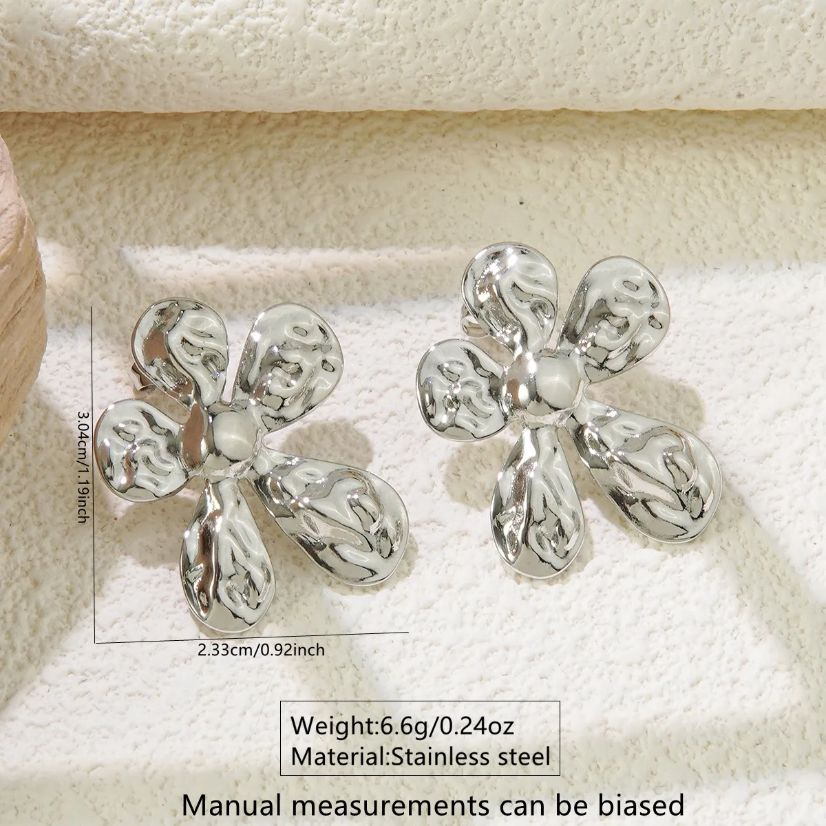 Aretes inox chapado 322