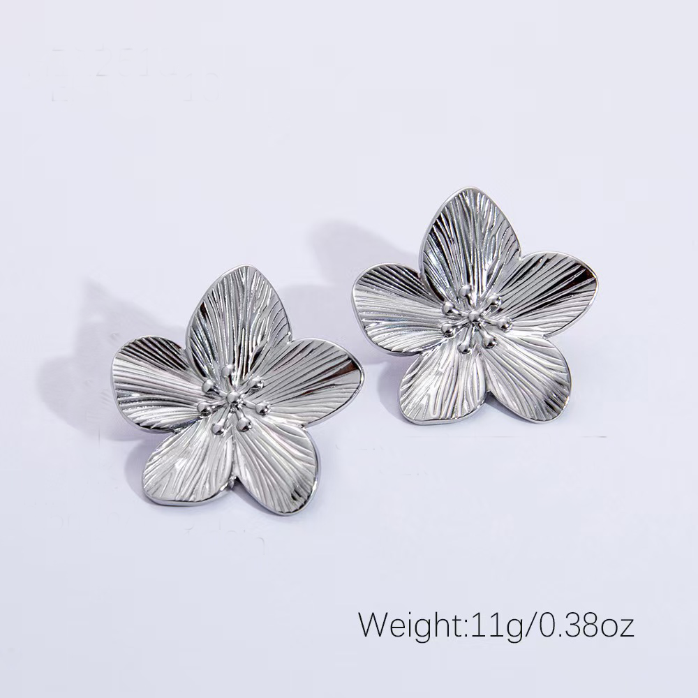 Aretes inox chapado 264