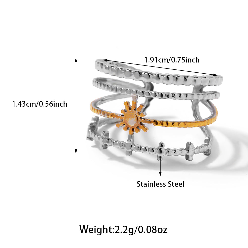 Anillos inox chapado 267