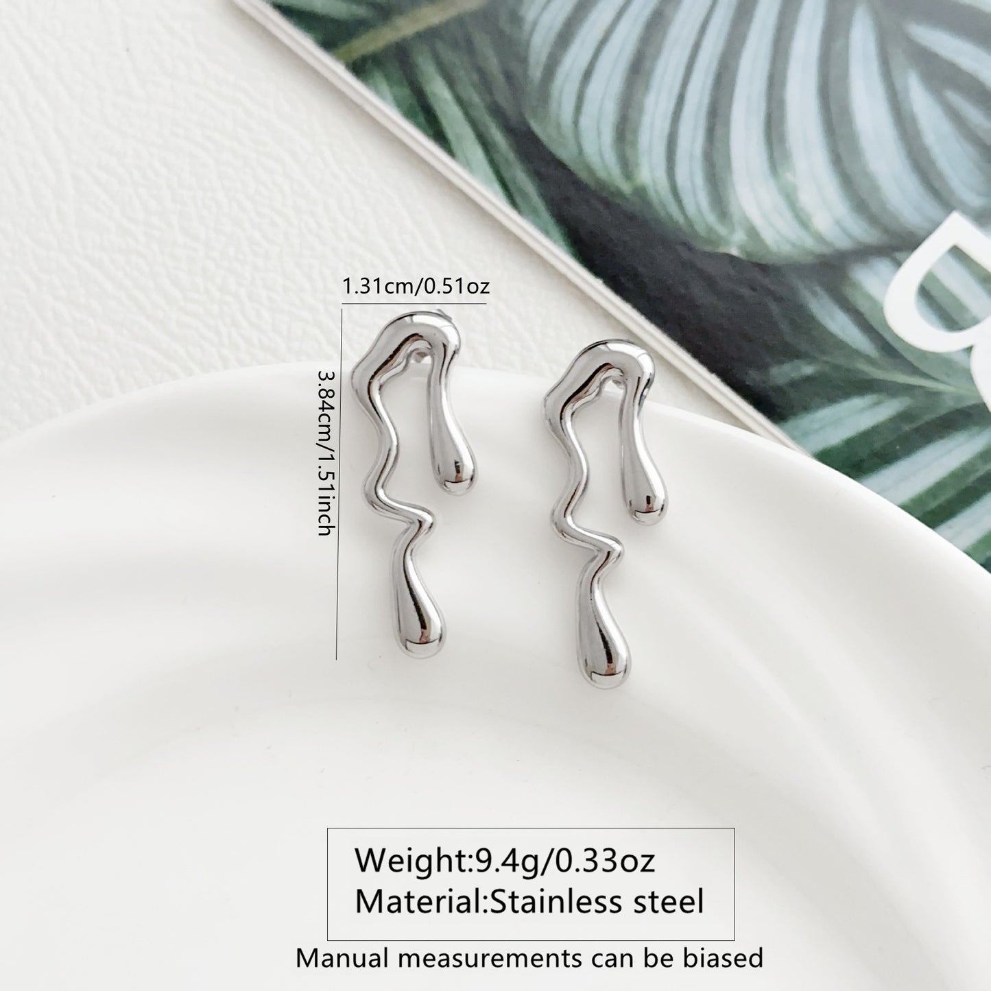 Aretes inox chapado 400