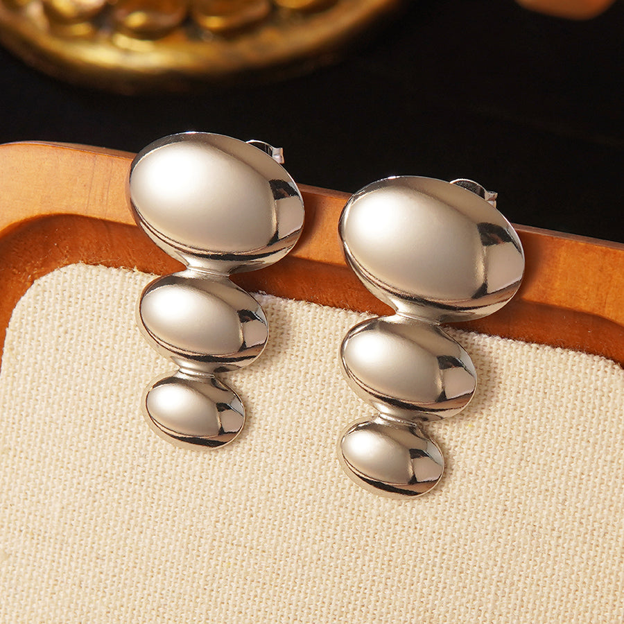Aretes inox chapado 359