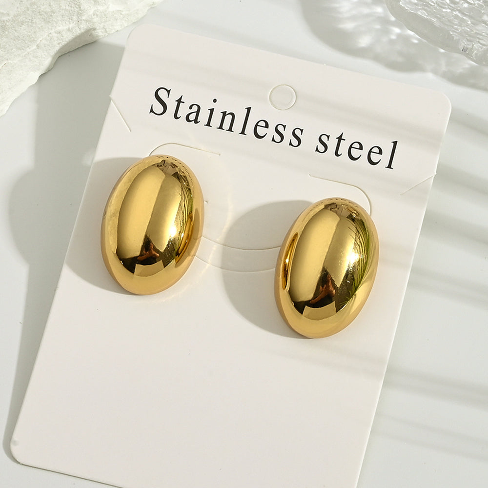 Aretes inox chapado 343