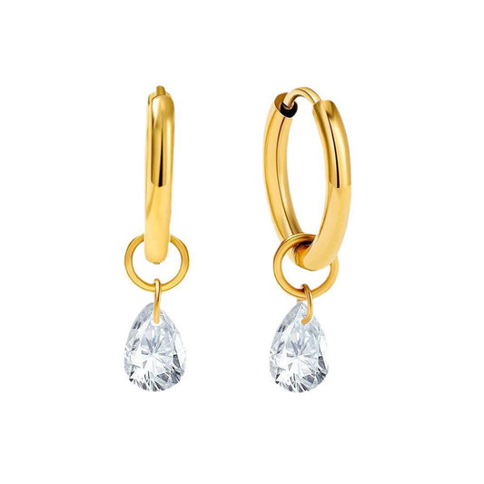 Aretes inox chapado 494