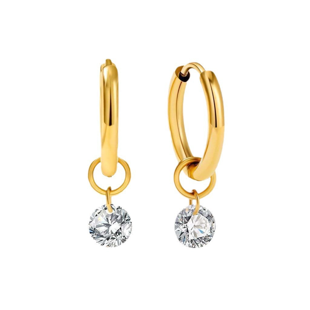 Aretes inox chapado 495