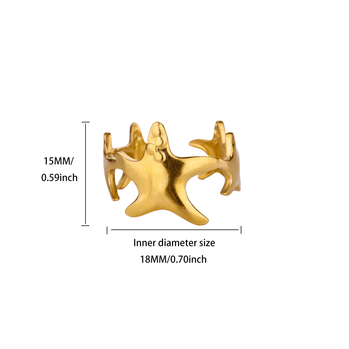 Anillo inox chapado 5
