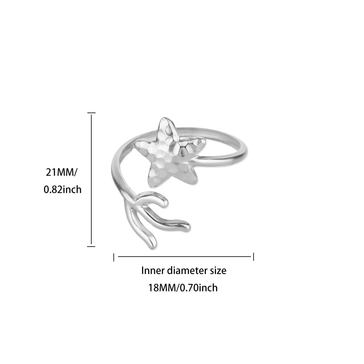 Anillo inox chapado 33