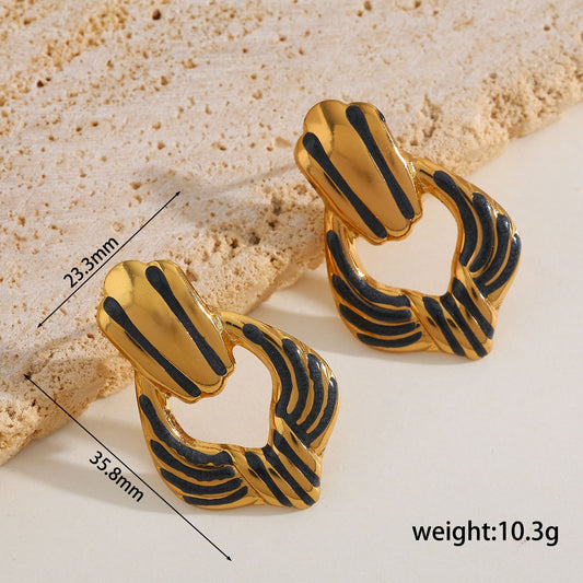 Aretes inox, chapado 446