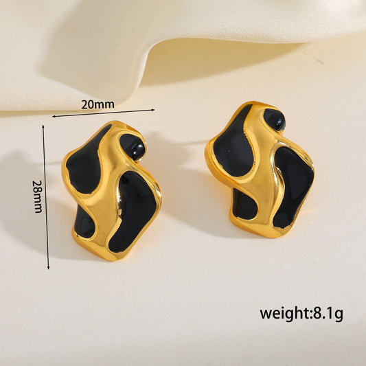 Aretes inox chapado 269