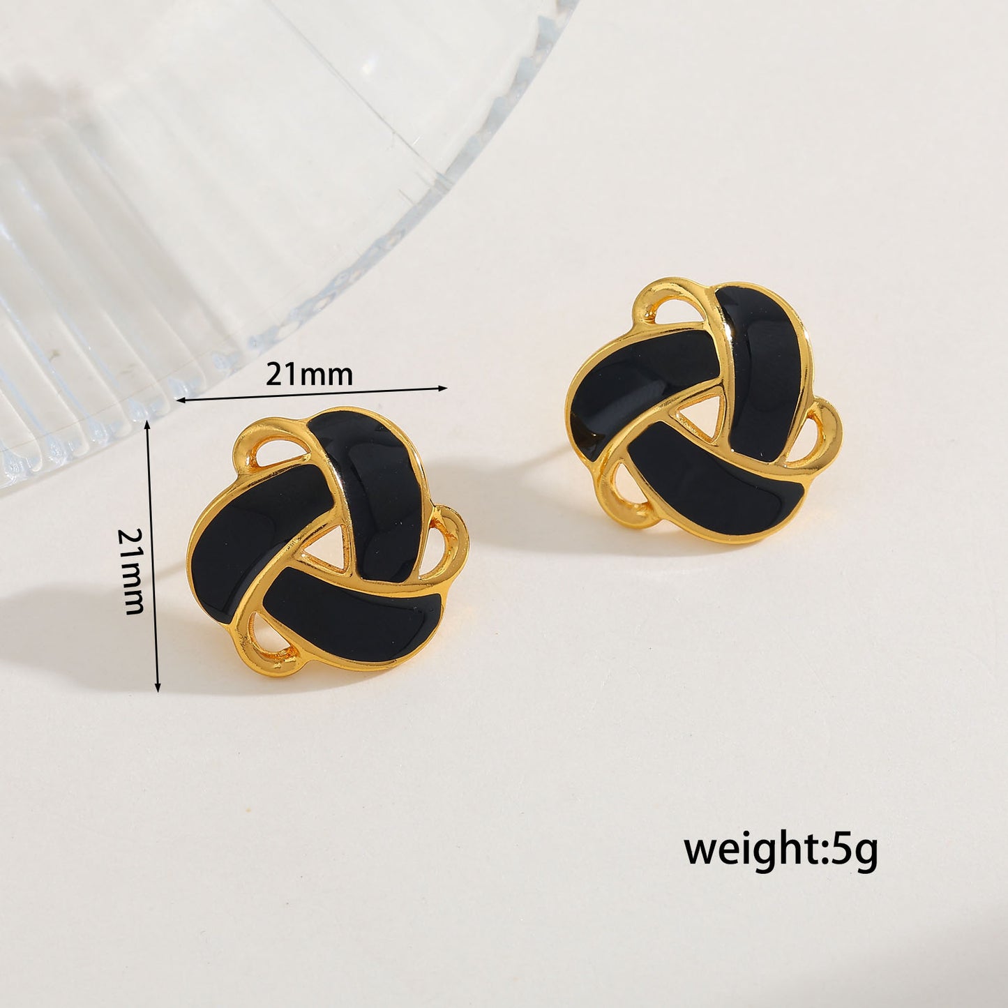 Aretes inox chapado 437