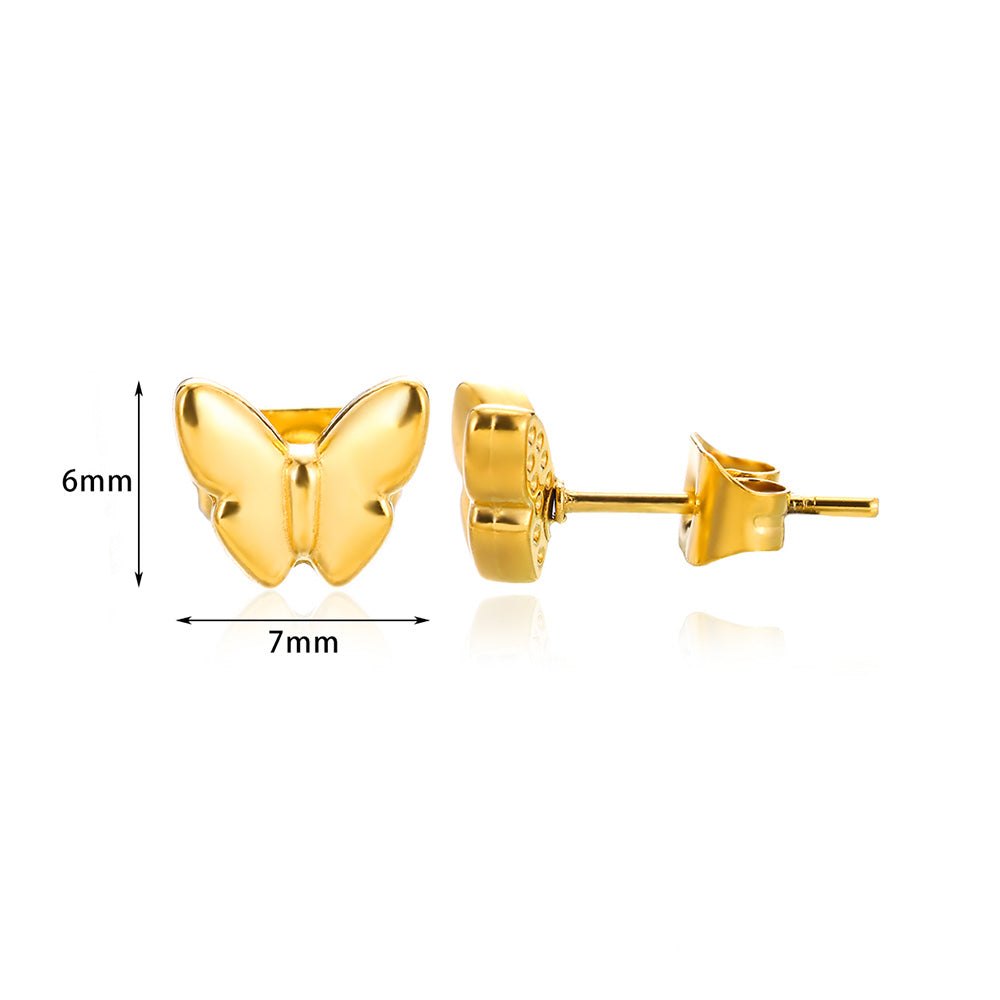 Aretes inox chapado 465