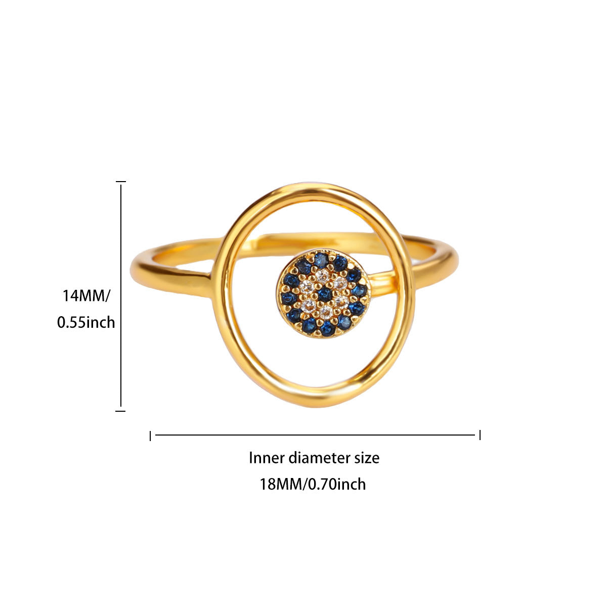 Anillo inox chapado 145