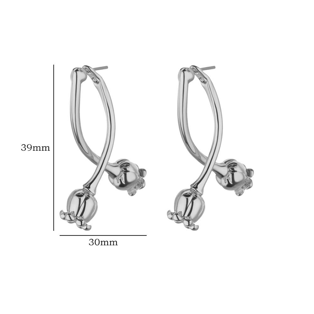 Aretes inox chapado 466