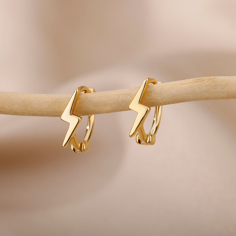 Aretes inox chapado 526