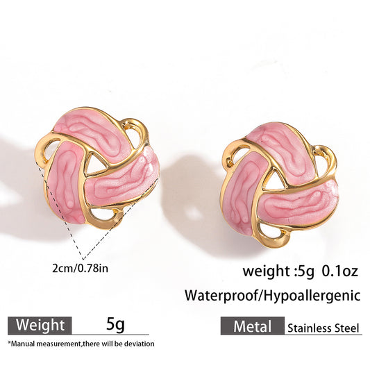 Aretes inox, chapado 465