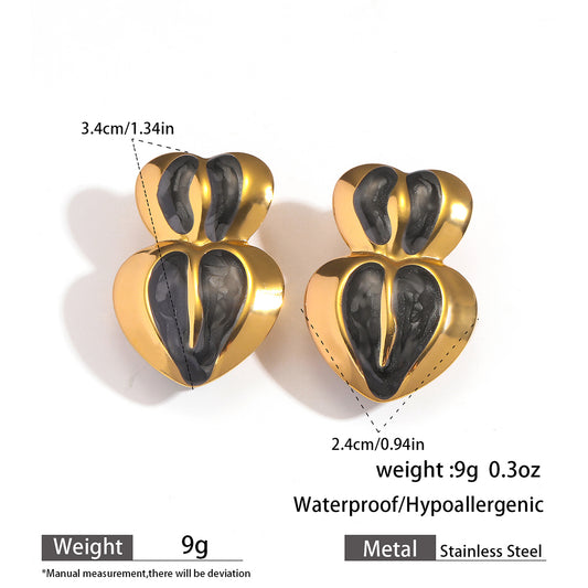 Aretes inox, chapado 469