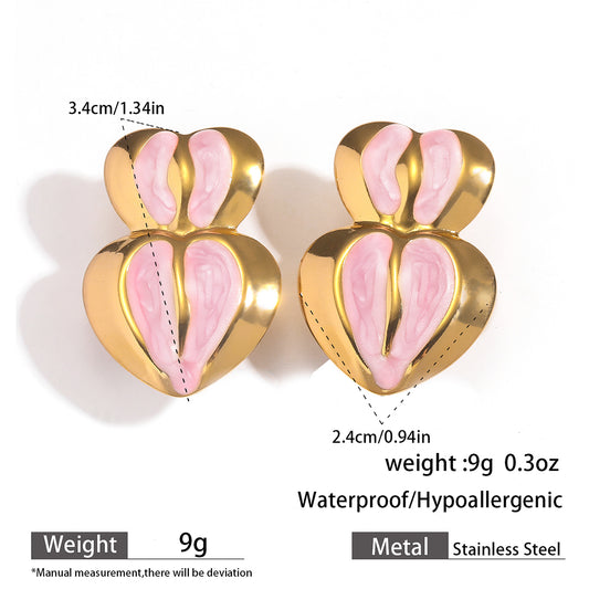 Aretes inox, chapado 468