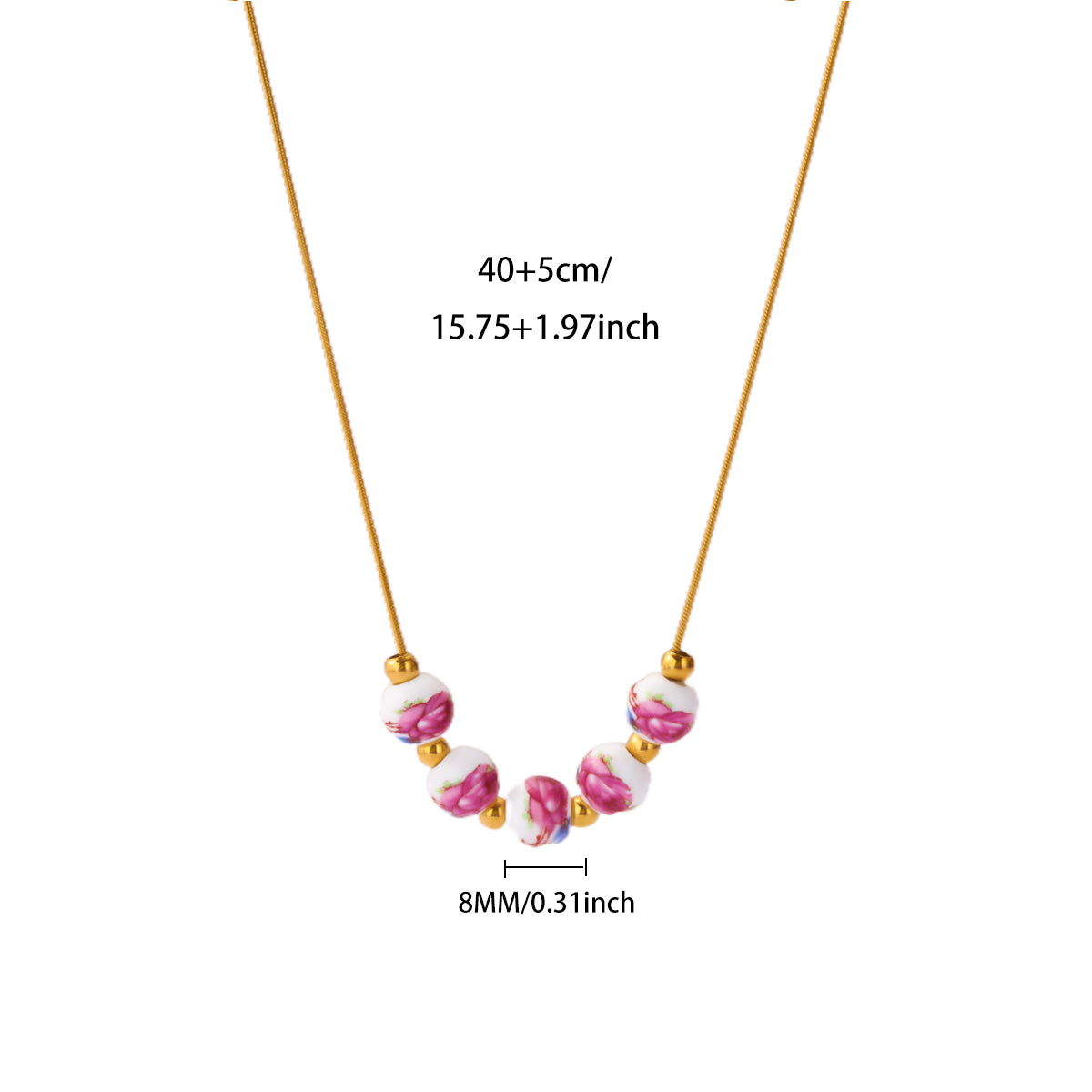 Collar inox, chapado 461