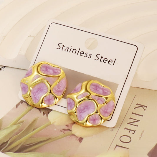 Aretes inox, chapado 464