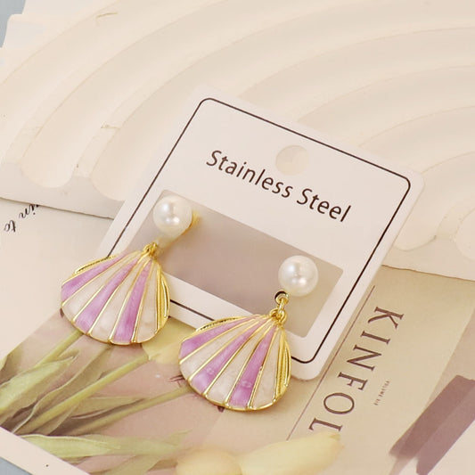 Aretes inox, chapado 455