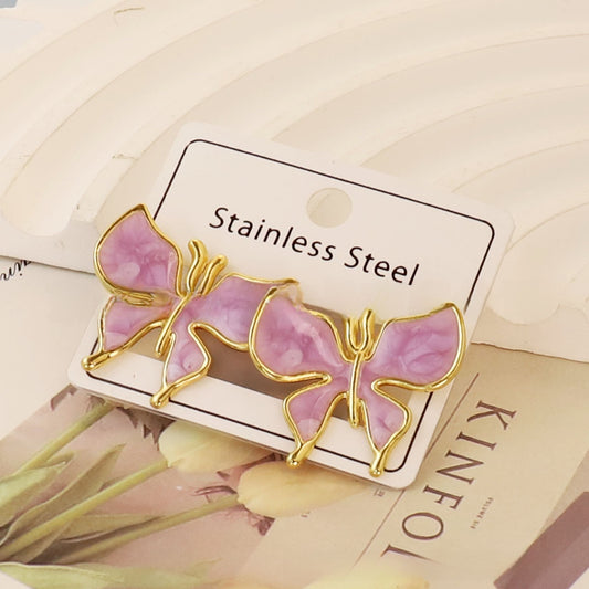 Aretes inox, chapado 451