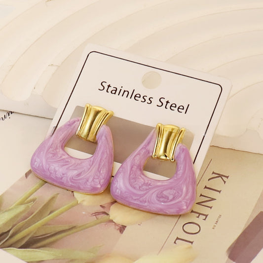 Aretes inox, chapado 463