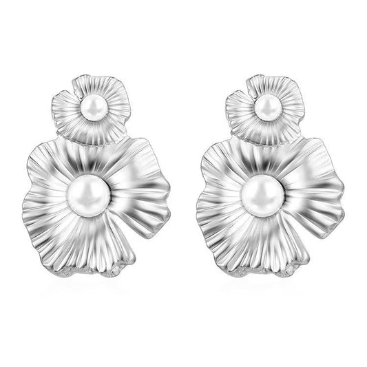 Aretes inox, chapado 424