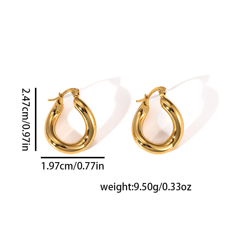 Aretes inox chapado 503