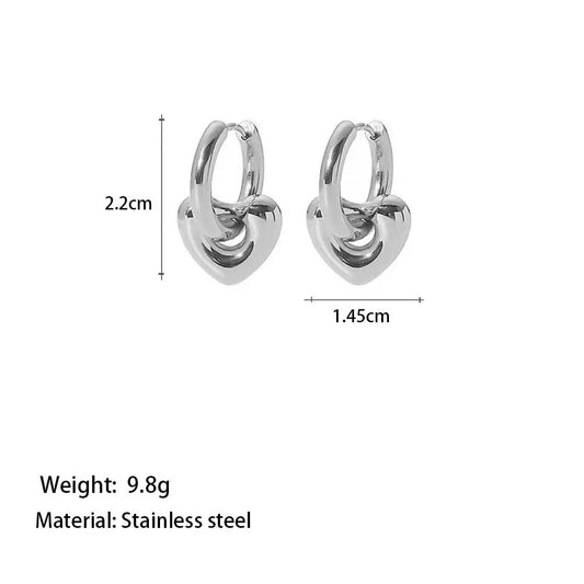 Aretes inox, chapado 1059