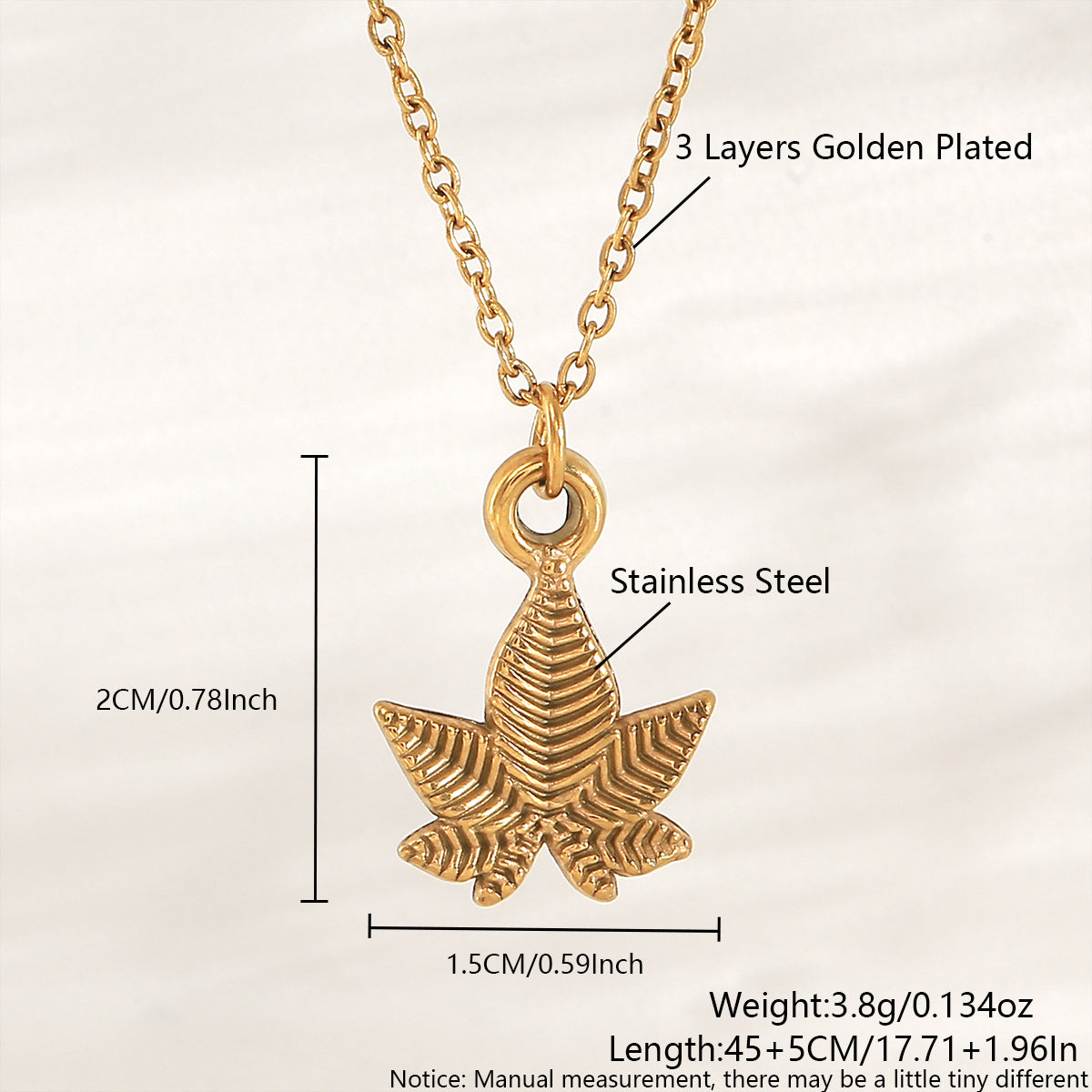 Collar inox chapado 188