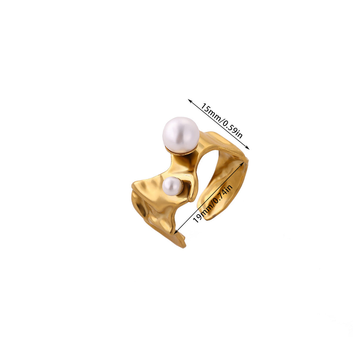 Anillos inox chapado 208