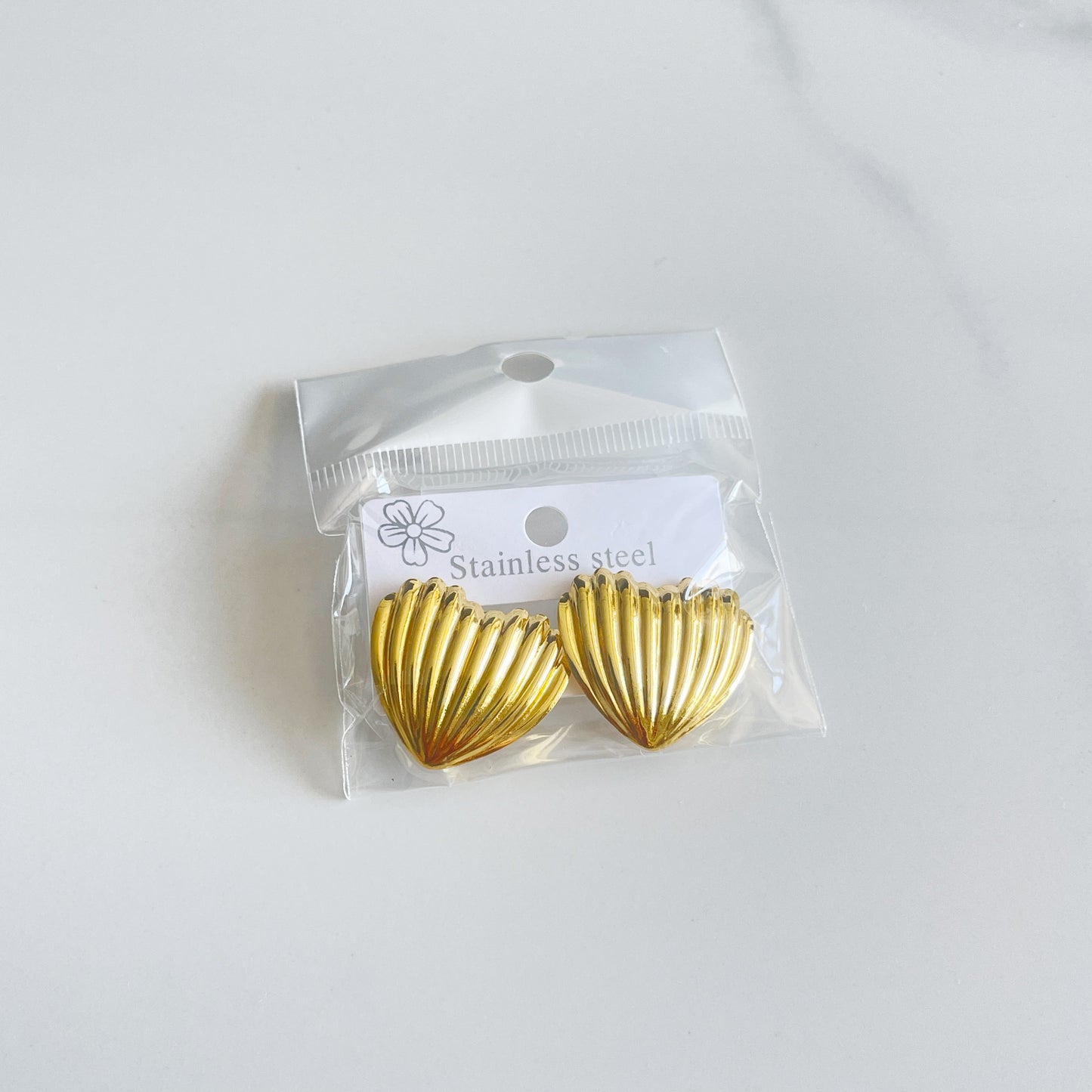 Aretes inox chapado 324