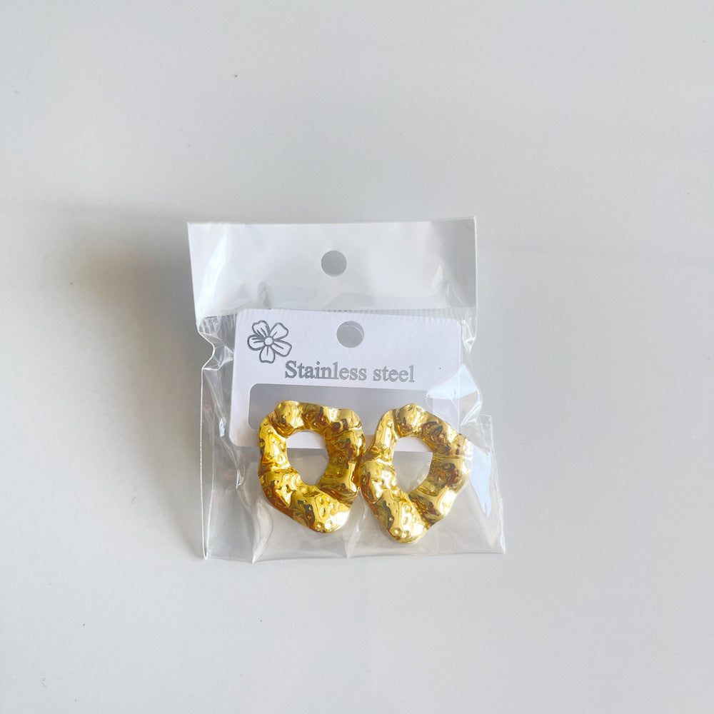 Aretes inox chapado 296