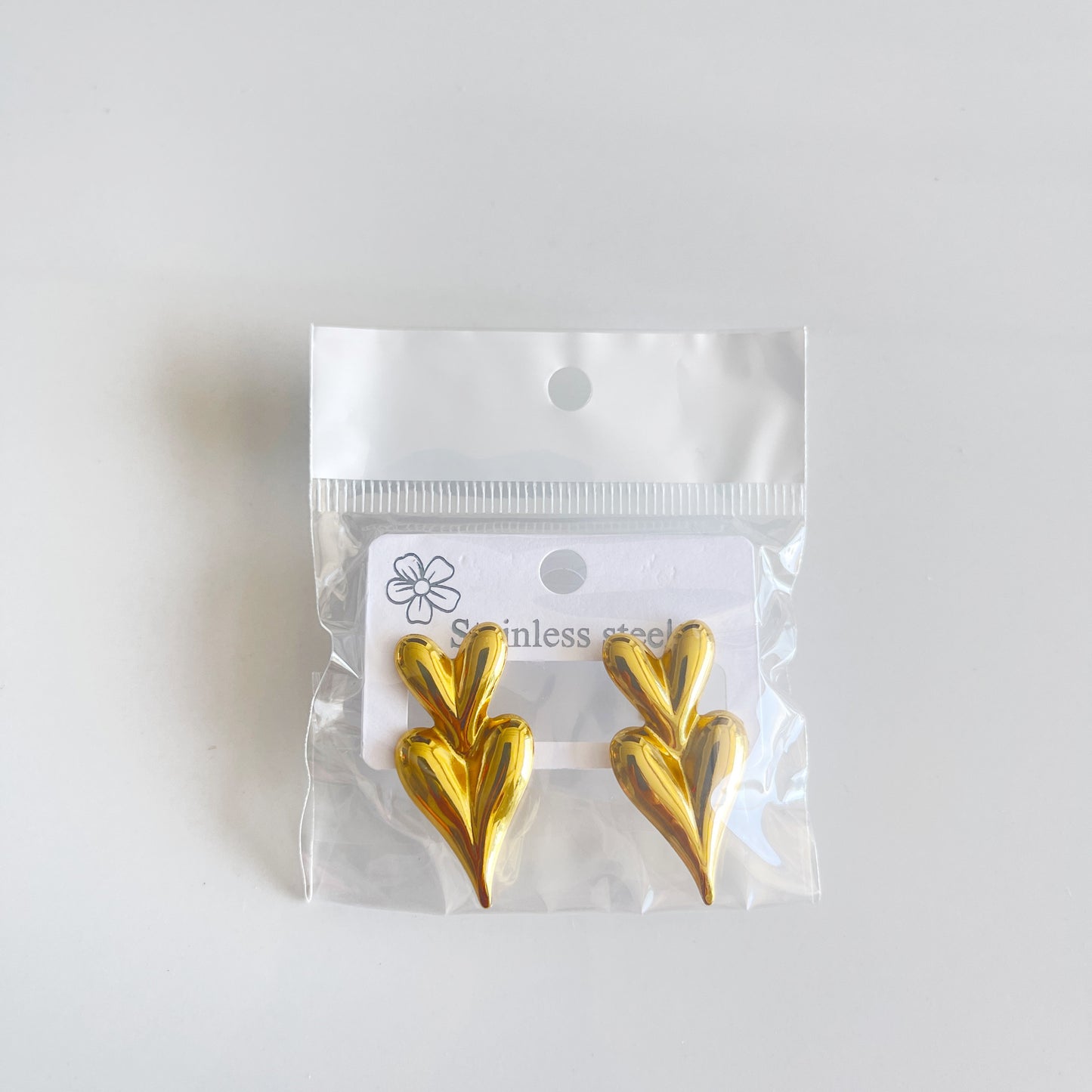 Aretes inox chapado 283
