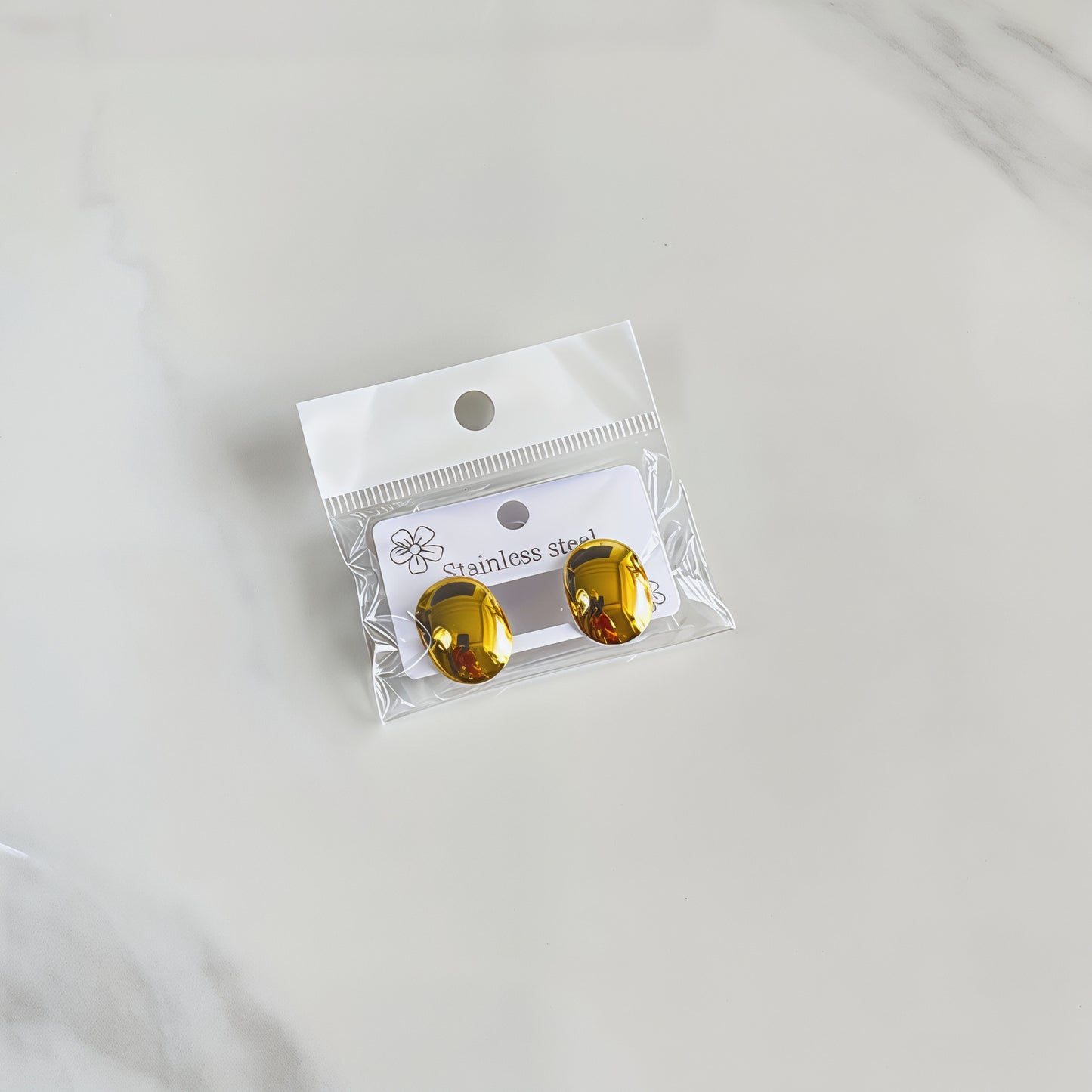 Aretes inox chapado 301