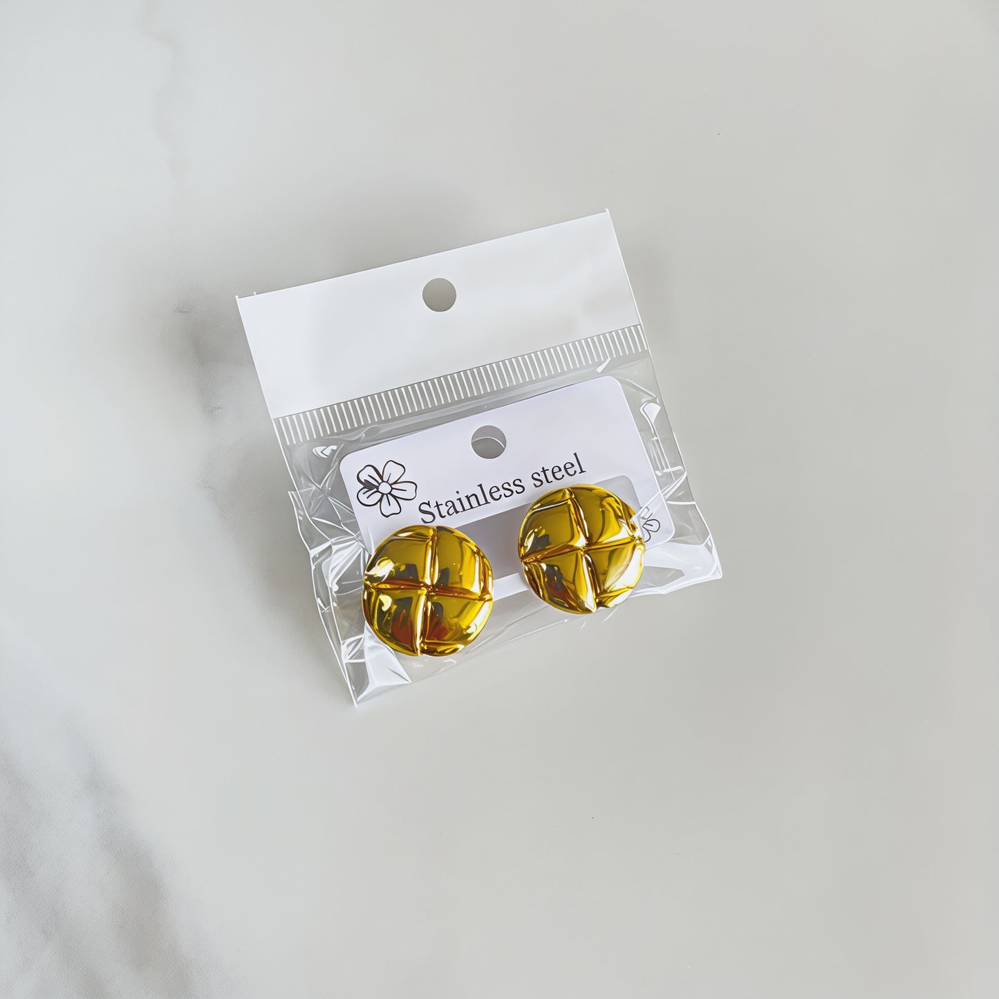 Aretes inox chapado 288