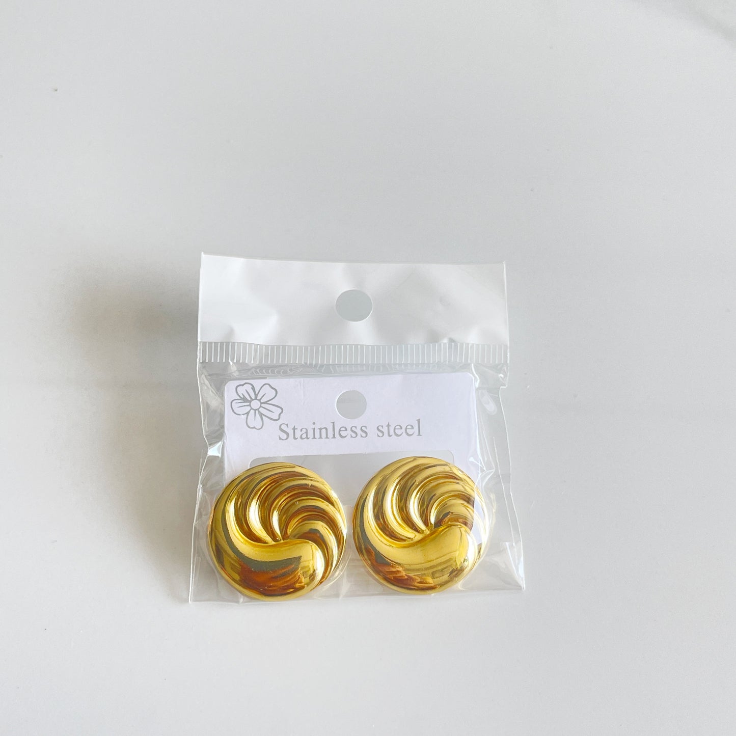 Aretes inox chapado 287