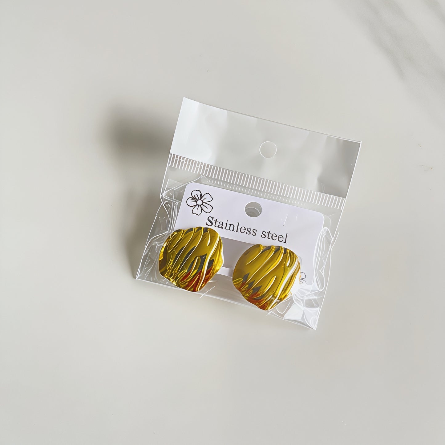 Aretes inox chapado 330