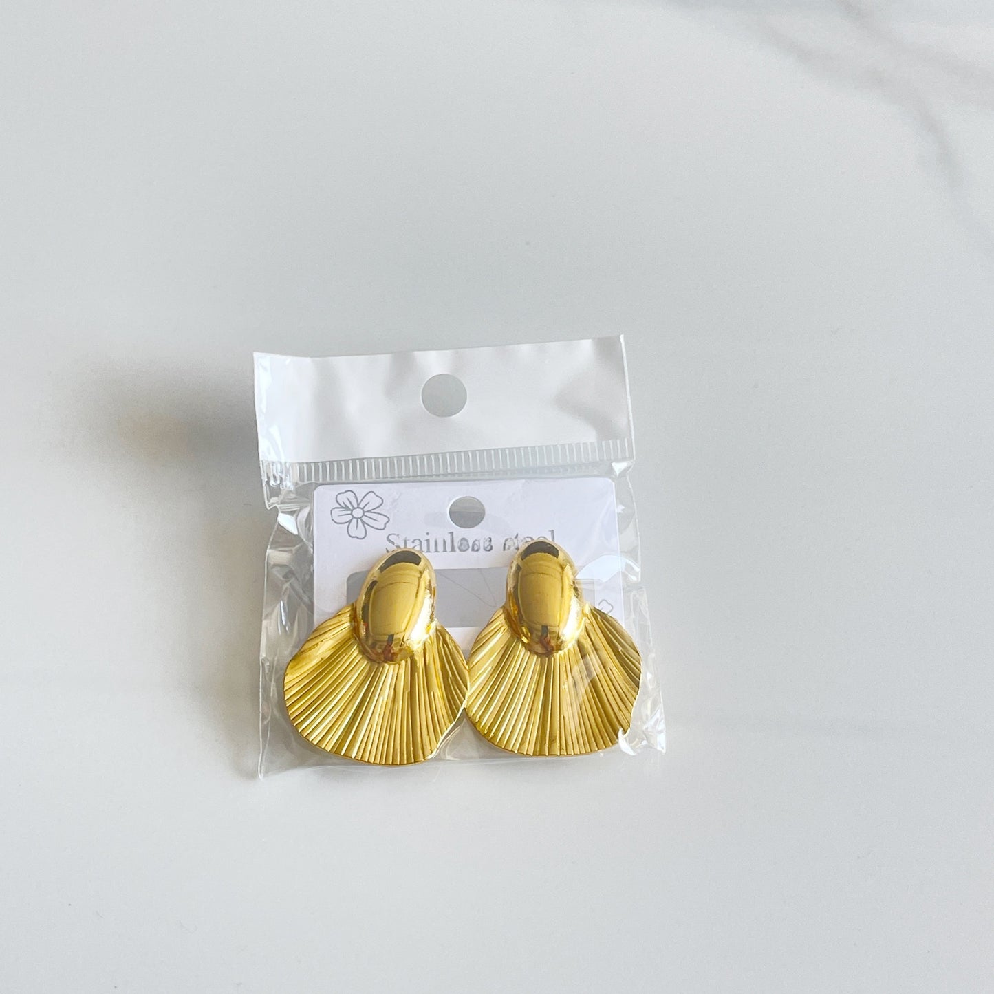Aretes inox chapado 281