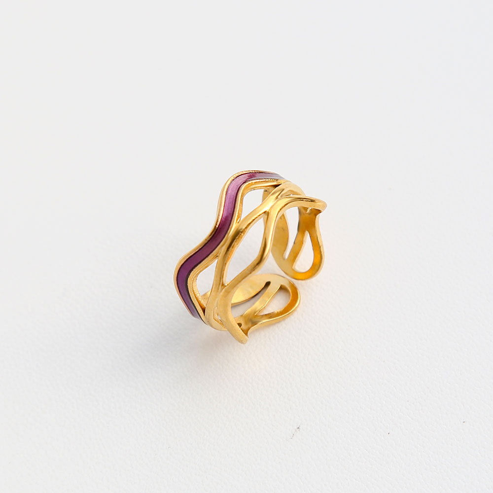 Anillo inox chapado 166