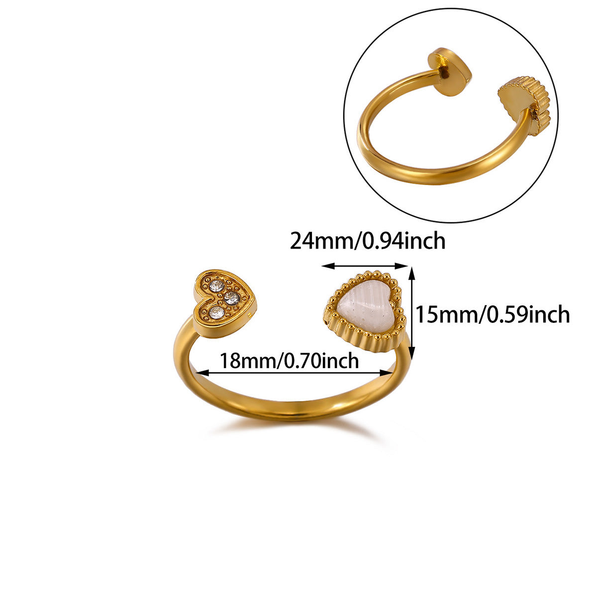 Anillos inox chapado 209