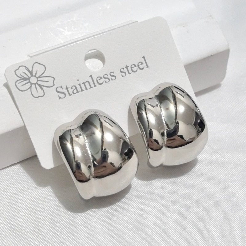Aretes inox chapado 374